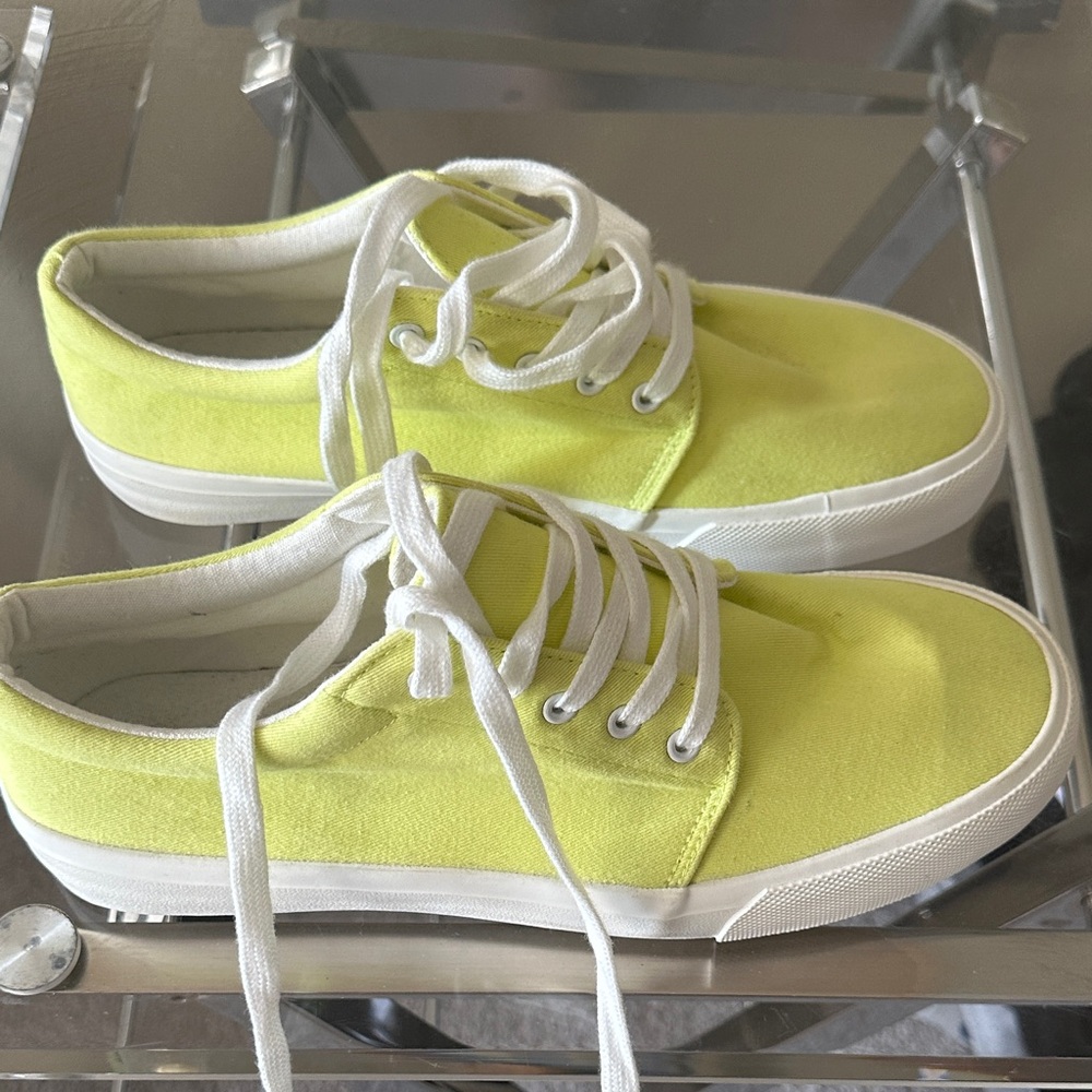 Lime Green Canvas Sneakers